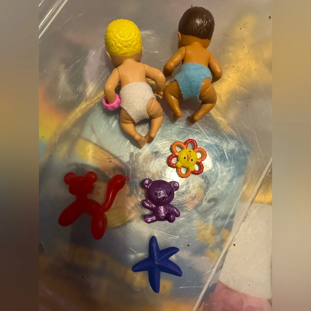 Barbie skipper babysitting lot of 2 infant babies & accessories